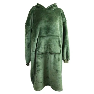 Afbeelding van Unique Living Hoodie Oversized Winter Green 70x110cm