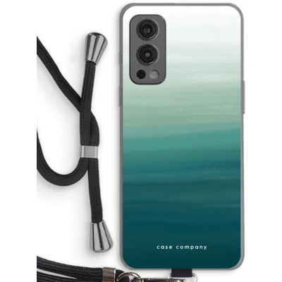 Afbeelding van Case Company® hoesje met Koord geschikt voor OnePlus Nord 2 5G Ocean Telefoonhoesje Zwart Bescherming aan alle Kanten en Over de Schermrand