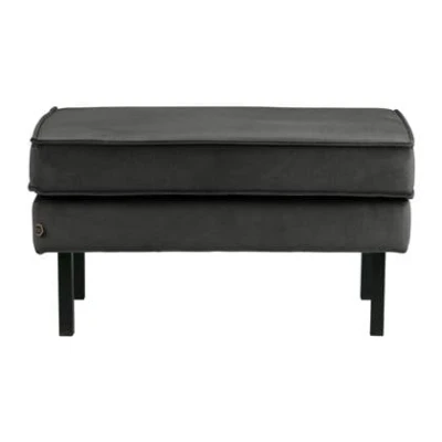 Afbeelding van BePureHome Rodeo Hocker Velvet Antraciet