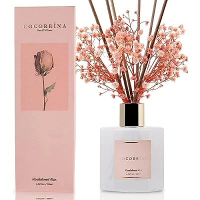 Afbeelding van Cocorrína Diffuser met gedroogde bloemen/sandelhout, 200 ml, roze