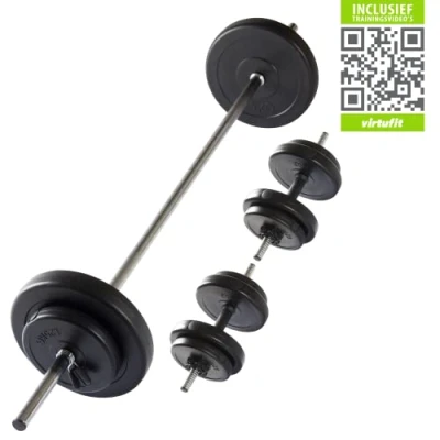 Afbeelding van VirtuFit Verstelbare Halterset Dumbbellset 30,5 kg Zwart