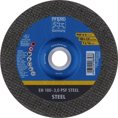 Afbeelding van PFERD EH 180 3,0 PSF STEEL 61723222 Doorslijpschijf gebogen mm 25 stuk(s) Staal