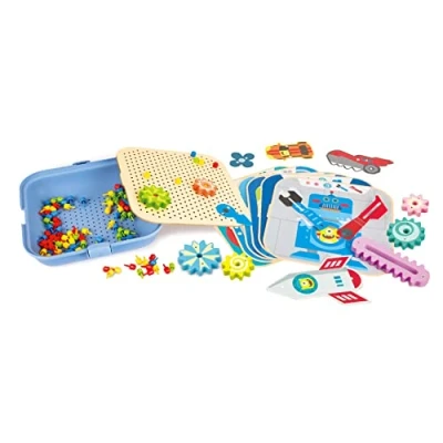 Afbeelding van Hape Tandwiel en bouwset, E1065, meerkleurig, medium