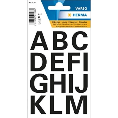 Image de 2 Planches Stickers Lettres 25mm Herma