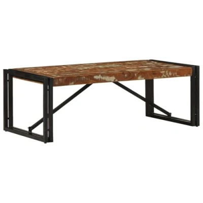 Afbeelding van vidaXL Salontafel 100x50x35 cm massief gerecycled hout meerkleurig