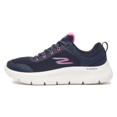 Afbeelding van Skechers Performance GO WALK FLEX LACE UP Sportieve wandelschoenen navy/coral, Dames, Maat: 36, Navy/coral Textiel/ synthetisch