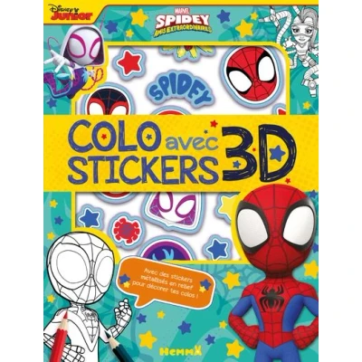 Image de Marvel Spidey et ses amis extraordinaires Colo Avec stickers 3D des métallisés en relief pour décorer tes colos !
