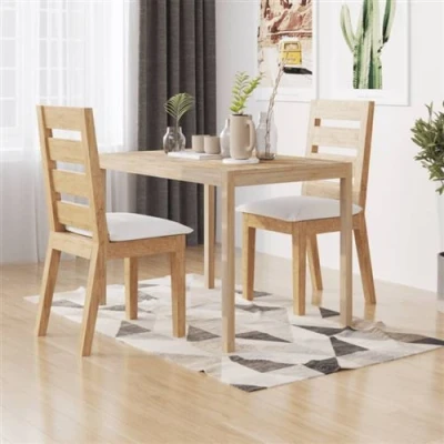Afbeelding van Eettafel 110x70x75 cm massief acaciahout