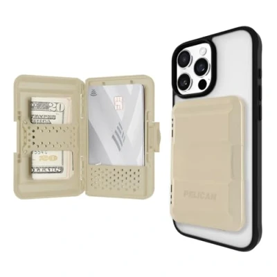 Afbeelding van Pelican Magnetische portemonnee en kaarthouder Stevige MagSafe om vast te klikken Verwijderbare harde voor iPhone 14 Pro Max/14 Pro/14/13 Max/13 Pro/12 Max