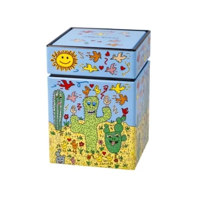 Afbeelding van Goebel James Rizzi Theedoos Desert Life Bewaardoos 11cm Pop Art