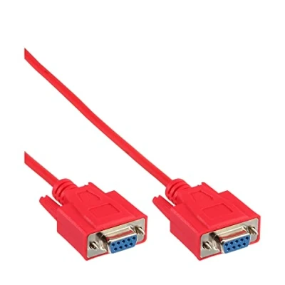 Afbeelding van Premium seriële RS232 null modemkabel 9 pins SUB D (v) / gegoten connectoren 3 meter