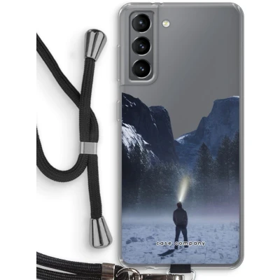 Afbeelding van hoesje met Koord geschikt voor Samsung Galaxy S21 Wanderlust Telefoonhoesje Zwart Bescherming aan alle Kanten en Over de Schermrand