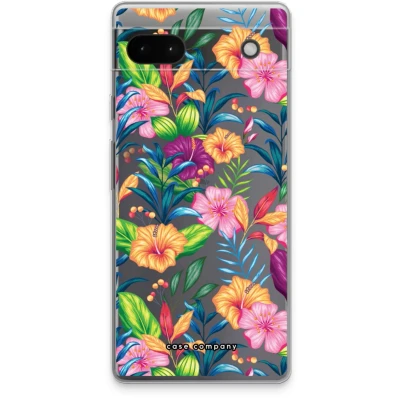 Afbeelding van Case Company® hoesje geschikt voor Google Pixel 6a Tropisch 2 Soft Cover Telefoonhoesje Bescherming aan alle Kanten en Schermrand