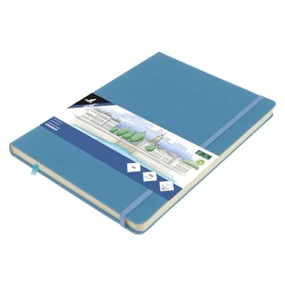Afbeelding van Kangaro schetsboek A4 sky blue met elastiek en lint K 861335
