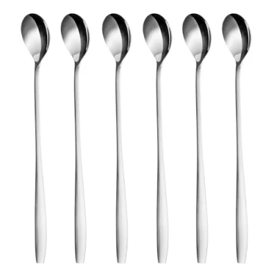 Afbeelding van GRÄWE Latte Macchiato Lepelset, 6 delig, 22 cm lange lepel voor cocktails &amp; desserts, gepolijst roestvrij staal, vaatwasmachinebestendig