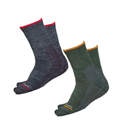 Afbeelding van VITSOCKS Wandelsokken van merinowol, anti blaar voor dames, thermisch ademend, 2 paar (groen en grijs)