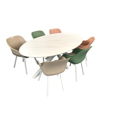 Afbeelding van Hartman dining set tafel xander 6x soleil stoel Driesprong Collection