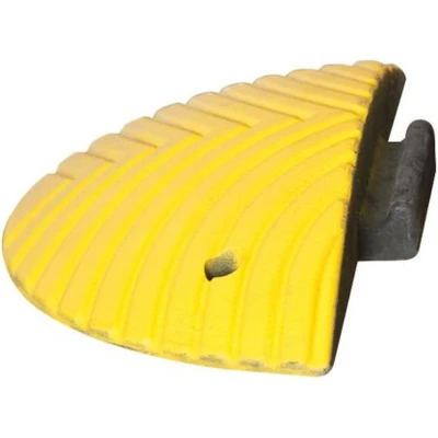 Afbeelding van Eindstuk TOPSTOP verkeersdrempel PVC geel man 70 mm hoog