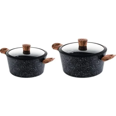 Afbeelding van Westinghouse Kookpannenset Marble Wood ø 24 en 28 cm Inductie alle andere warmtebronnen