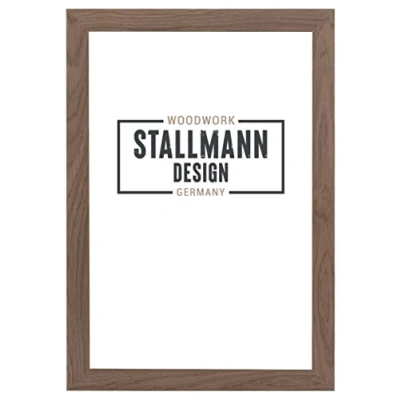 Afbeelding van Stallmann Design SD fotolijst met ontspiegeld acrylglas, moderne lijst 90 x 120 cm, moeraseik, om verticaal of horizontaal op te hangen