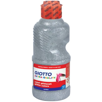 Afbeelding van Plakkaatverf 250ml giotto glitter zilver