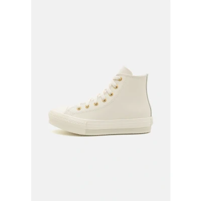 Afbeelding van Converse Chuck Taylor ALL STAR LIFT Unisex Sneakers hoog voor kinderen, Maat: 34, Egret/light gold Leer