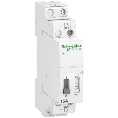 Image de Schneider Electric Acti9, iTL télérupteur 16A 1NO 230...240VCA 110VCC 50 60Hz A9C30811