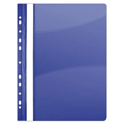 Afbeelding van DONAU 10 stuks kunststof mappen DIN A4 nachtblauw geperforeerd van duurzaam hard PVC met transparante omslag voor kantoor en school Europese perforatie 1704001PL 18