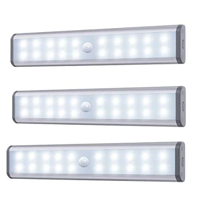 Afbeelding van Kastlamp, kastverlichting met bewegingssensor, draadloze opbergkastverlichting ingebouwde oplaadbare batterij, magnetische nachtverlichting om op te plakken, voor keukenkast