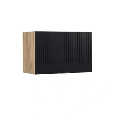 Afbeelding van Vicco Hangkast Fame Line, Zwart gestreept/Krachtige eik goud, 60 cm Plat