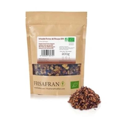 Afbeelding van FRISAFRAN Vrac Infusion de Fruits Des Bois Bio 200g Relaxante Riche en vitamines Aux Rouges The Thé détoxifiant