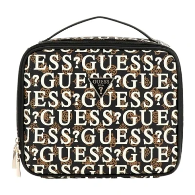 Afbeelding van GUESS Cosmetische tas Stark Cosmetic Organizer Case Brown Multi Donkerbruin