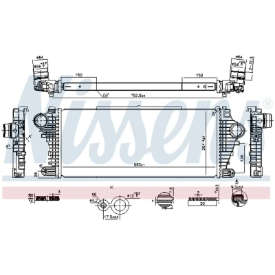 Afbeelding van NISSENS 961534 Intercooler