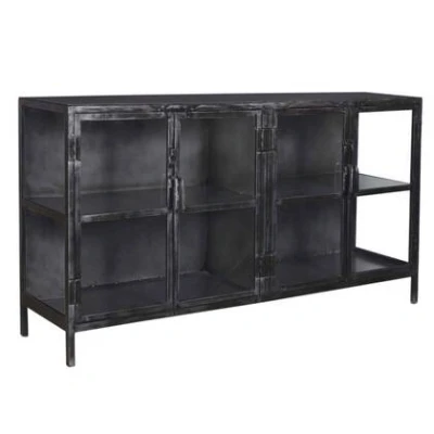 Afbeelding van AnLi Style Dressoir Rift metal 4 deuren