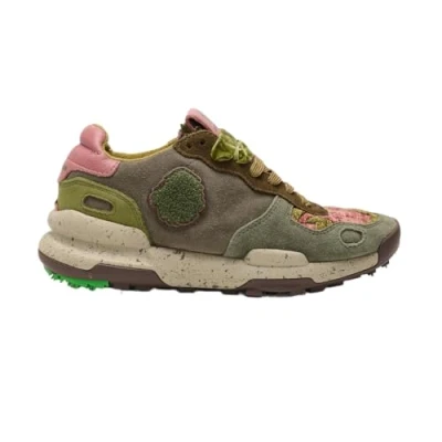 Afbeelding van Satorisan Chacrona Suede Casual Sneakers Vrouwen Vintage Leer Kleur Kilim Green Maat 42