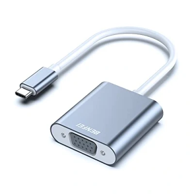 Afbeelding van USB C naar VGA adapter, BENFEI Thunderbolt 3 adapter compatibel voor MacBook Pro 2019/2018/2017, Air / iPad 2018, Samsung Galaxy S10 S9 [Aluminium omhulsel, grijs]