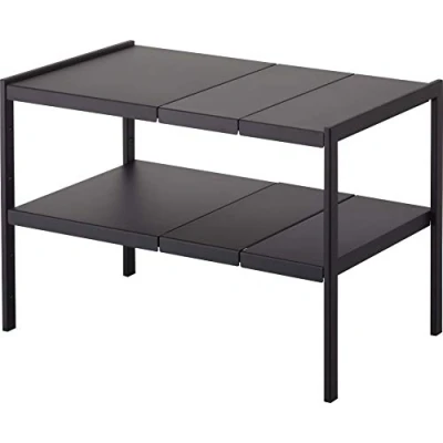 Afbeelding van Yamazaki Keukenkast Organizer Uitschuifbaar 2 niveaus Tower Black