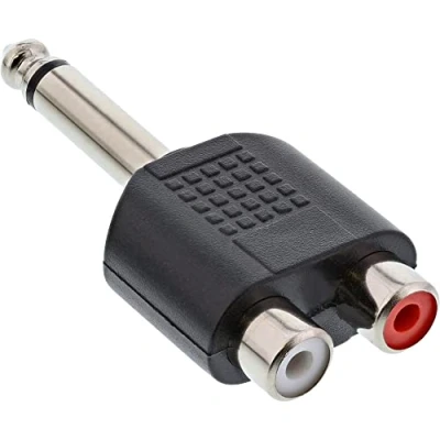 Afbeelding van 6,35mm Jack mono (m) Tulp stereo (v) audio adapter