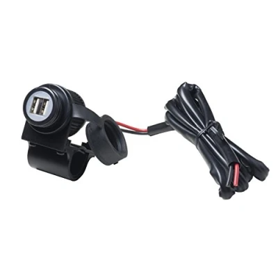 Afbeelding van Cellularline ACCMOTO2USB Voedingsset voor motorfiets met buisstuur dubbele USB stekker, lange kabel, 150 cm