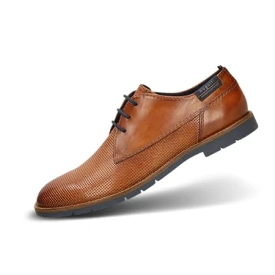 Afbeelding van bugatti 311 arm01 Lage schoenen met veters voor heren, Cognac., 45 EU