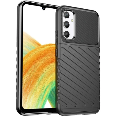Afbeelding van iMoshion Hoesje Siliconen Geschikt voor Samsung Galaxy A34 (5G) Thunder Backcover Zwart