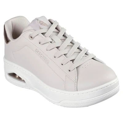 Afbeelding van Skechers Sport UNO Court Sneakers laag, Dames, Maat: 38.5, Black/rose gold Leer