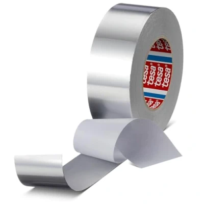 Afbeelding van Tesa 60672 Aluminium tape voor hoge en lage temperatuurluchtkanalen, bestand tegen water, stoom, gas, robuust, permanente reparaties (50 mm x 10 m)