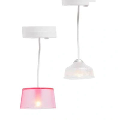 Afbeelding van Lundby Poppenhuisset Hanglampen (wit/roze)
