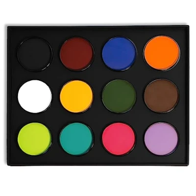 Afbeelding van Mehron Paradise AQ Schmink op waterbasis Palette A 12 kleuren