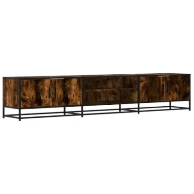Afbeelding van vidaXL Tv meubel 210x35x41 cm bewerkt hout gerookt eikenkleurig