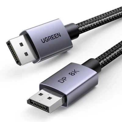 Afbeelding van UGREEN DisplayPort kabel 1.4 8K 60Hz 4K 240Hz naar DP aluminium stekker HDR GSync nylon gevlochten compatibel met PC HDTV projector grafische