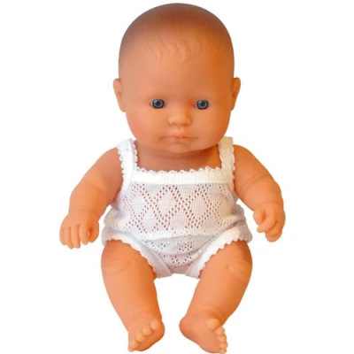 Afbeelding van Miniland babypop europees met ondergoed meisje 21 cm