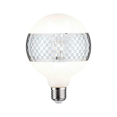 Afbeelding van Paulmann LED globe G125 E27 ringspiegel ruit 420lm 2700K dimbaar zilver