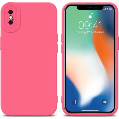 Afbeelding van Cadorabo Hoesje geschikt voor Apple iPhone XS MAX in Fluid ROOD Beschermhoes gemaakt van flexibel TPU silicone Cover Case